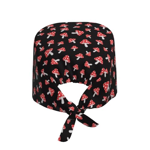 Image of Working Cap Scrub Cap with Sweatband Adjustable Unisex Women Tie Back Hat Nurse Surgical Caps