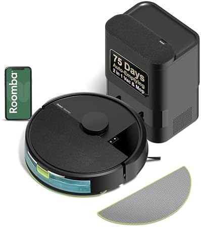 iRobot Roomba 104 2in1 Vacuum & Mop Robot - Self-Empties for 75 Days, Intense Power-Lifting Suction, Vacuums All Floors, Ideal for Pet Hair, LiDAR Smart Navigation Mapping, Mops Hard Floors - Thumbnail 2