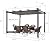 PURPLE LEAF 10' X 13' Patio Pergola with Retractable Sun Shade Canopy Outdoor Metal Shelter for Garden Porch Pavilion Gazebo Grill Pergola Gray