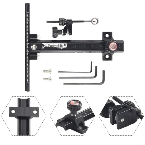 ZAMETTER Recurve Bow T-Sight Sight, Bow Accessories Metal Sights Adjustable Bow Sights Target Practice(Black) - Image 7