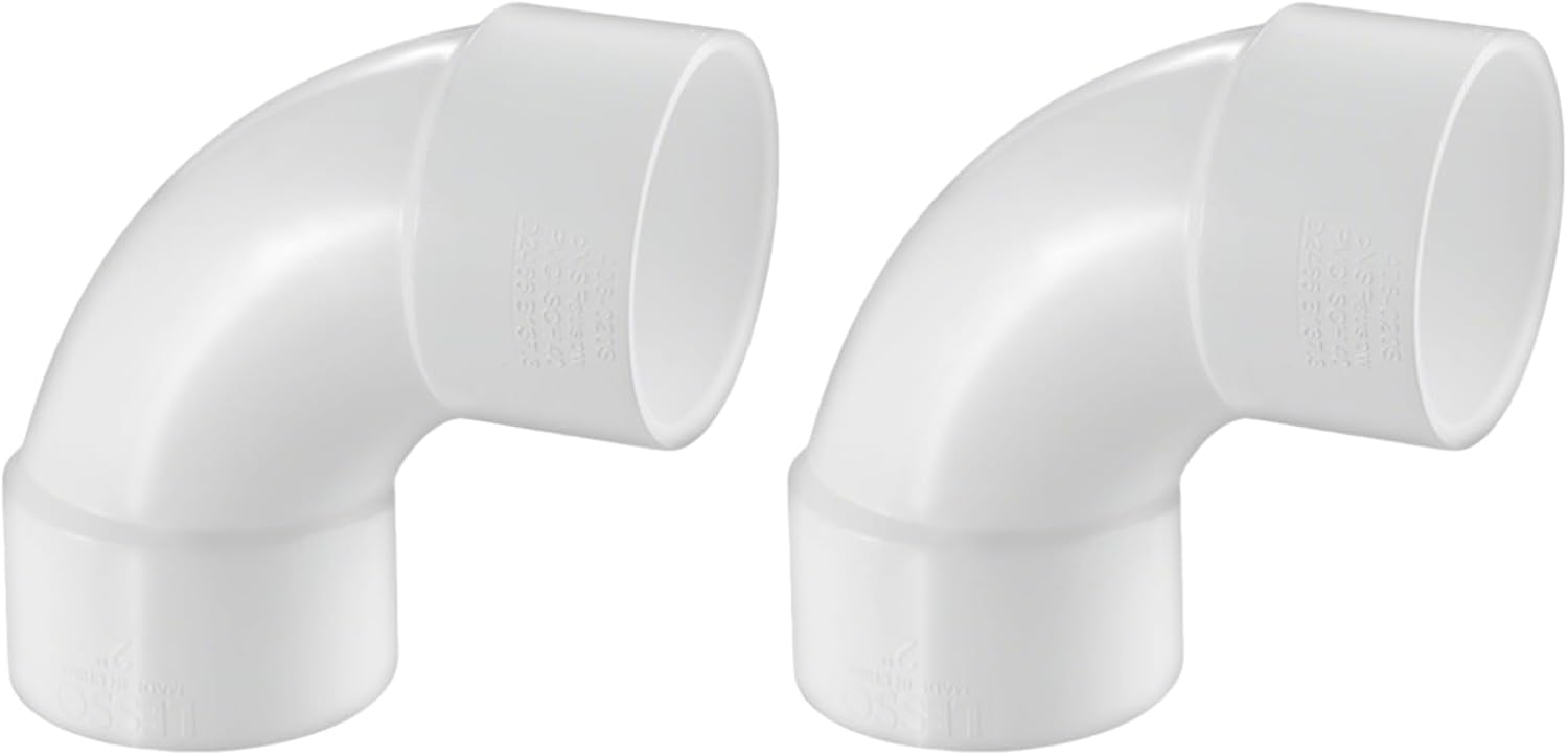 2 Inch 22.5 Degree PVC Elbow Pipe Fitting, 2" PVC Corner Adapter SCH40 Furniture Build Grade, for Home Sewer Plumbing Water Line