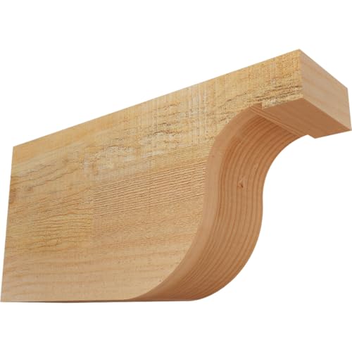 Ekena Millwork RFT04X08X16DEL00RDF Del Monte Rough Sawn Rustic Wood Rafter Tails' 4"W x 8"H x 16"L, Douglas Fir