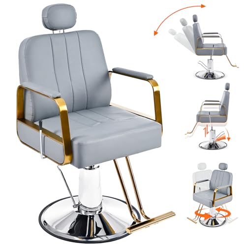 Tatub 90°-150° Reclining Salon Chair for Hair Stylist, Heavy Duty