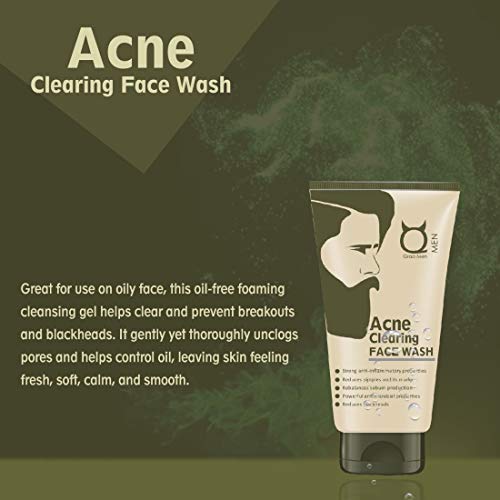 Image of Qraa Face Wash For Men Helps in Acne - With Turmeric & Tea Tree Oil and Suitable for all Skin Types | 100gm