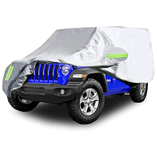 Funda impermeable completa para coche, para todo tipo de clima, para interiores y exteriores, resistente al viento, a prueba de nieve, protección UV, compatible con Wrangler de 2 puertas