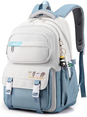 Mochila Escolar Juvenil - Gran Capacidad, Impermeable y Ligera