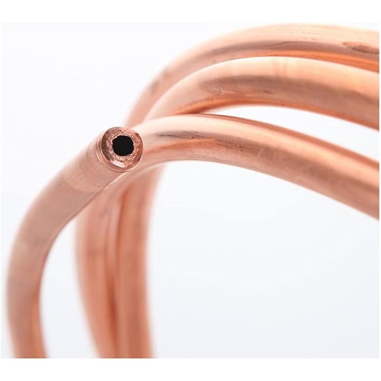 1M/5Meters Soft Copper Tube Copper Coil 99.9% T2 Air Conditioning Pipe Red Copper OD 2mm/2.5mm/3mm/4mm/5mm/6/6.35/8/9.52/10mm Wall Tube Thick 0.5mm~1.5mm (Size : 1Meter, Color : 10x1.5mm)