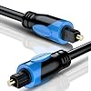 BlueRigger Toslink - Digital Optical Audio Cable - 10FT - (Fiber Optic Cable, 24K Gold-Plated) S/PDIF Digital Audio Optical Cable for Soundbar, Home Theatre, TV, Xbox, PS4