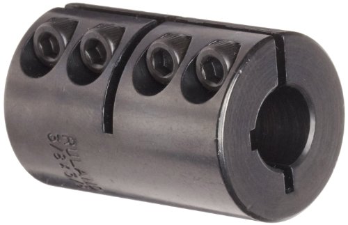 Ruland CLC-16-16-F One-Piece Clamping Rigid Coupling with Keyway, Black Oxide Steel, 1