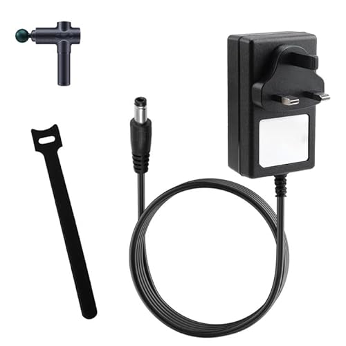Universal Massage Gun Charger Adapter,25.2V 1A Universally Compatible,Muscle Massagers Battery Charger Cable with Led Indicator,for Muscle Guns,Home,Office,Travel