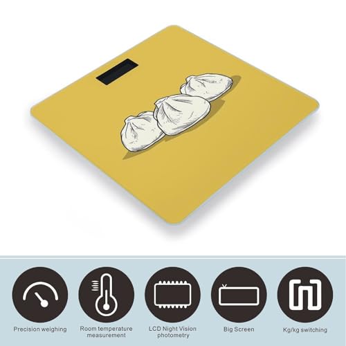 Báscula digital de vidrio templado Three Buns Pattern miniatura 3