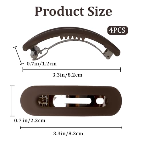 French Barrette, 6 piezas de pinzas para el cabello para mujeres y niñas, sujeción fuerte sin resbalones para cabello fino, delgado y grueso miniatura 2