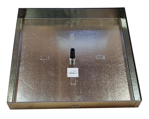 UTILFER Tapón para puerta de suelo, tapa abatible galvanizada, ligero 10/10, 53 x 53 x 5 cm