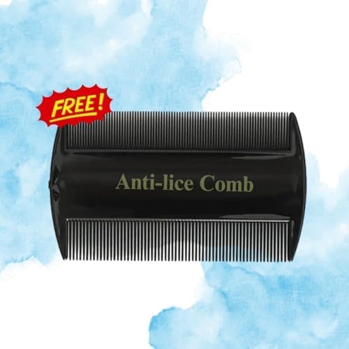 Image of Natural Anti Lice & Nits Remover Shampoo with Rosemary, Tea Tree & Neem Oil | Gentle Lice Treatment for Kids & Adults | Removes Lice & Nits, Cleanses & Protects Hair | Free Lice Comb | SLS & Parabeen Free | (Pack of 2)(200 ml Each)