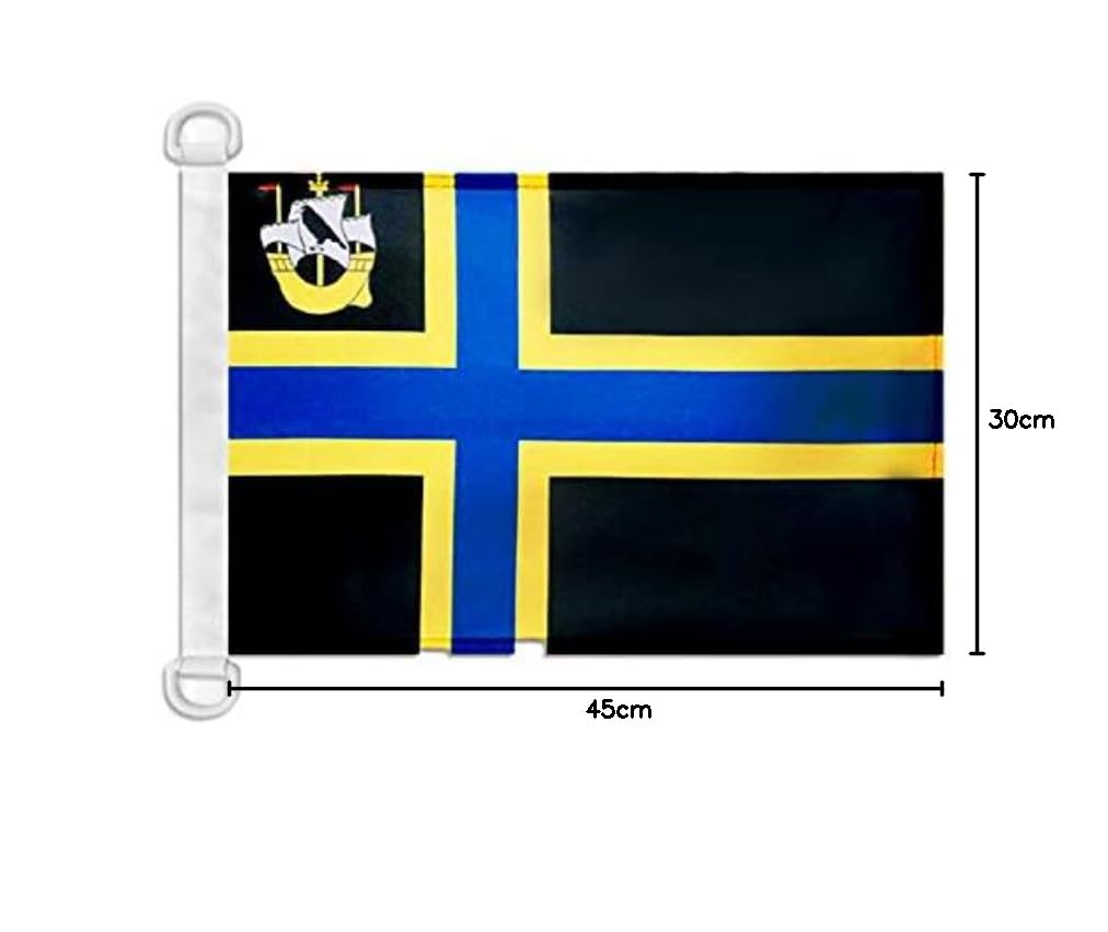 AZ FLAG Pavillon Nautique Auvergne – 45x30 Cm, Maille Bloquée 110g/m², Anneaux Plastiques, Résistant, 30 G