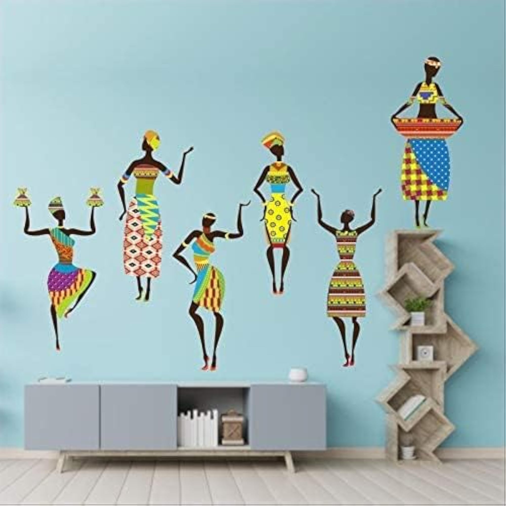Tribal Lady Wall Sticker for Living Room Decoration