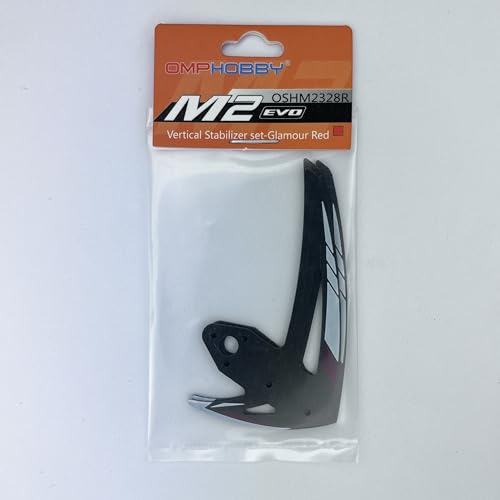 OMPHOBBY M2 EVO Helicopter Parts OSHM2328R Vertical Stabilizer Set Red Original Replacement for OMP HOBBY M2-EVO RC Helicopters Accessories Spare Part - Image 2
