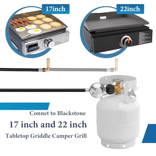 image for GHAKUTB 5FT Propane Adapter Hose with Regulator for Blackstone 17