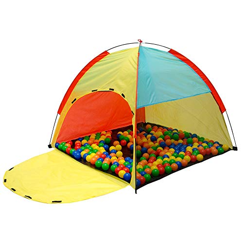 LittleTom Tienda de campaa Juguete 122x122x107cm Piscina de Bolas Multicolor