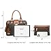 Dasein Women Barrel Handbags Fashion Satchel Bags Top Handle Shoulder Purses Vegan Leather Work Tote (DS coffee)
