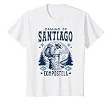 Viaje del Camino de Santiago Compostela, Experiencia Espiritual Camiseta, Niños, Blanco, 2 años