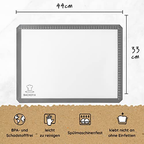 Backefix 44x33 cm Backfolie wiederverwendbar Silikon Backmatte BPA frei - praktisch, umweltbewusst und gesund backen… - Image 3