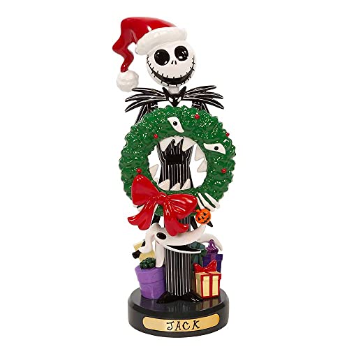 Kurt Adler 10-Inch Disney© Nightmare Before Christmas Jack Skellington with Wreath Nutcracker