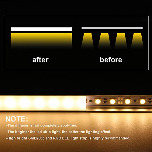 Image of StarlandLed LED Strip Channel with Diffusers, 6-Pack 1Meter /3.3ft LED Aluminum Profile Track Housing V-Saped with Cover and Complete Mounting Accessories for LED Strip Light