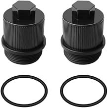 Filter Drain Plug 190030 Drain Plug Cap Assembly Replacement 2 Pack Fits for Pentair Clean & Clear Plus Cartridge Pool and Spa Filters, Black