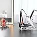 BYOOTIQUE 6-Hole Tabletop Blow Dryer & Hair Iron Holder Salon Appliance Stand with 3 Outlets Hair Tool Organizer Hot Tools Organizer for Stylist Straightener Bathroom Supplies