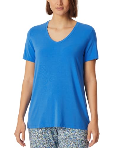 Schiesser Damen Schlafshirt Kurz-Mix + Relax Parte Superiore del Pigiama, Aquarium_182638, 46 Donna