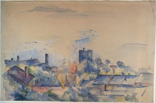 Peinture sur Toile Cézanne Vue de Lestaque Impression Haute Definition 60x90
