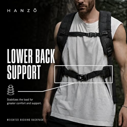 Mochila Hanzo Rucking V2 con soporte lumbar para entrenamiento miniatura 4
