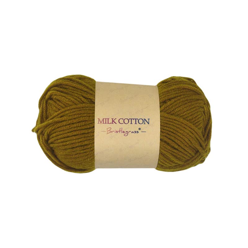 Bristlegrass Dijon Yarn for Crocheting Saver Light Yarn Acrylic - Knitting/Crochet Crochet Wool Yarn Pom-Poms Milk Cotton Hand Knitting Threads Sweater Needlework Craft2X1.76Oz,2X115 Yds