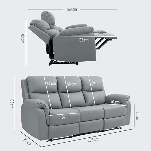 Relaxsofa HOMCOM Fernsehsessel mit Liegefunktion für Wohnzimmer