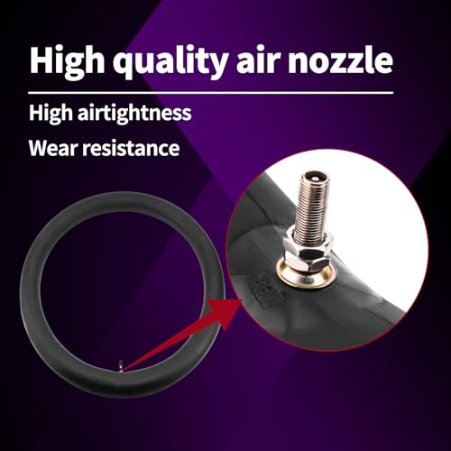 Image of 2.75 /3.00-21 Motorcycle Inner Tube Fit for 80 /100-21, 90 /90-21, 90 /100-21 TR4 Standard Straight Valve Stem Inner Tire for Yamaha Honda Kawasaki Suzuki Dirt Pit Bike Heavy Duty Balance Tube (2pcs)