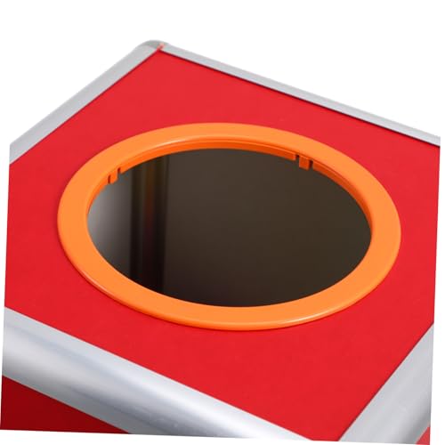 Caja de rifa roja de aluminio para eventos y sorteos reutilizable 4