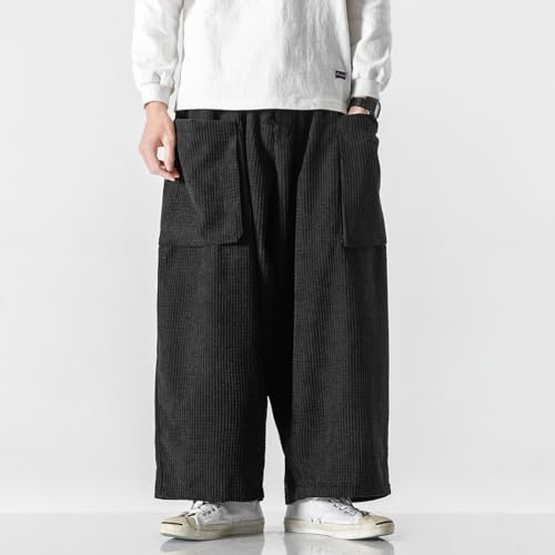 GUOYUXIAO Men's Pants Spring Loose Workwear Pants Unisex Wide-Leg Trouser 5