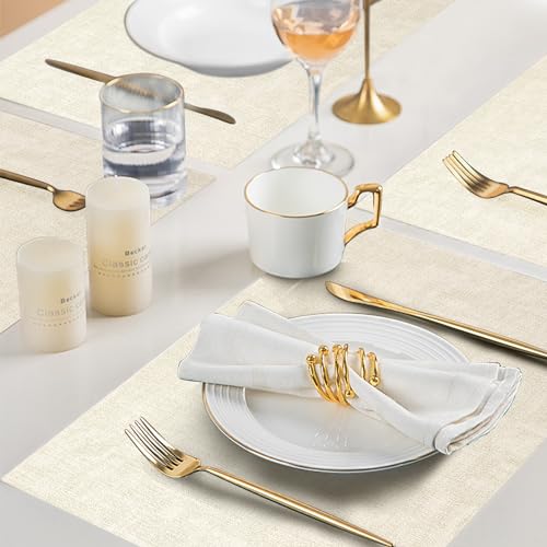 Sueh Design HM8017 Faux Leather Placemats Set Of 6 thumb #3