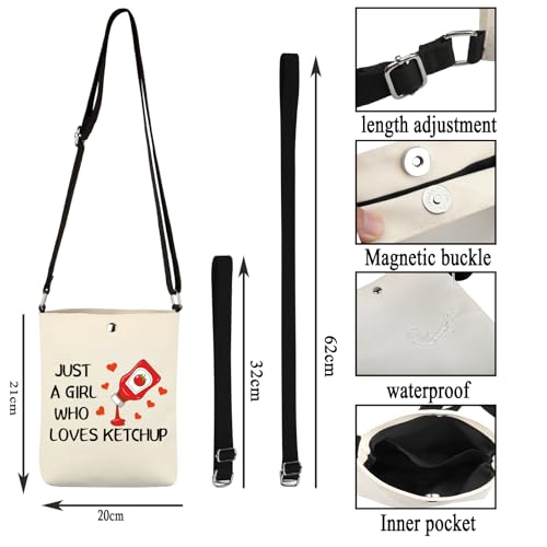 G2TUP Ketchup Lover Gift Who Loves Ketchup Crossbody Bag Food Lover Travel Bag Foodie Gift3