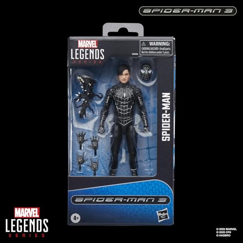 Marvel Legends Series Spider-Man, Spider-Man 3 Collectible 6 Inch Action Figure with Symbiote Accessories