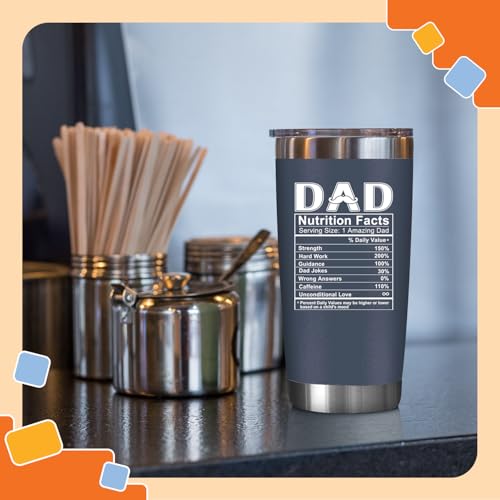 NewEleven Fathers Day Gift For Dad - Birthday Gifts For Dad From Daughter, Son, Kids - Husband Gift - Birthday Present Ideas For Father, New Papa, Bonus Father From Daughter, Son - 20 Oz Tumbler - Image 5