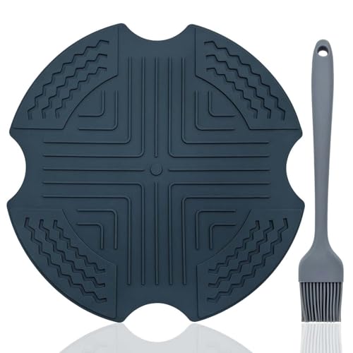 YuCool Air Fryer Trivets Silicone for Ninja Crispi, Hot Pads for Ninja Crispi Glass Air Fryer Accessories, Heat-Resistant, Non-Slip, Protection for Countertop, Blue