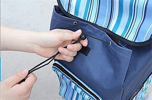 JHYFT Einkaufswagen Tragbarer Einkaufswagen Bequemer tragbarer zusammenklappbarer Einkaufstrolley Klappbarer Handwagen… – Bild 6