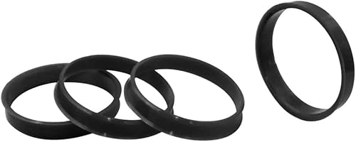 Vista 7 de Wheel Accessories Parts Juego de 4 anillos centrados de buje de 2.874 in de OD a 2.248 in de diámetro interior del buje, policarbonato negro