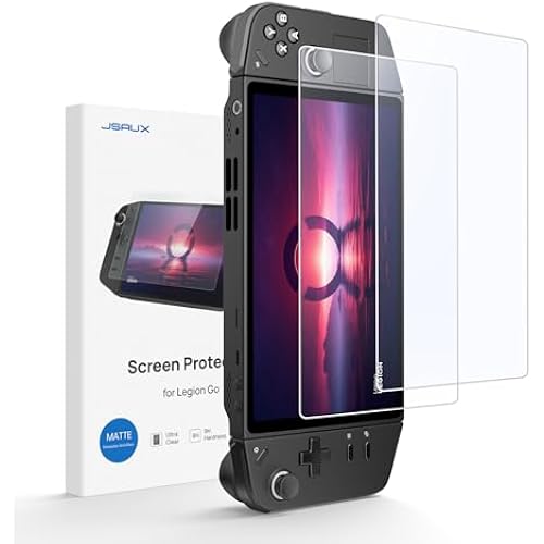 JSAUX 2-Pack Screen Protector for Legion Go, Anti Glare Screen Protector 9H Hardness Edge-to-Edge Scratch Resistant Matte Tempered Glass Compatible with Lenovo Legion Go