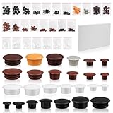 300 Stück Abdeckkappen für Bohrlöcher, 5/6/8/10/12/14/15mm Abdeckkappen für Schrauben, Kunststoff Schraubenabdeckung mit Papierbox, 6 Farben, Blindstopfen für Möbel Mehrfarbig