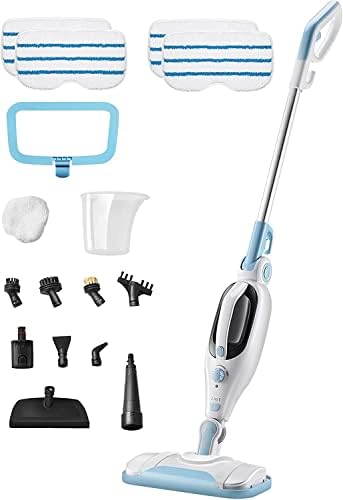 DOKER Steam Mop Cleaner for Hardwood Floor Cleaning and 2 Steam Mop Head Pads Replacement