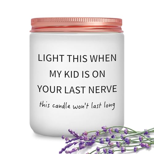 Preschool Teacher Gifts for Women Men, Christmas Gifts for School Bus Driver Daycare Provider Nanny Babysitter Caregiver, Thank You Present for Teachers Appreciation Lavender Scented Candle