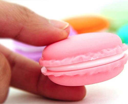 Naisicatar Lot de 6 mini boîtes de rangement en forme de macarons pour bijoux et produits cosmétiques, couleurs aléatoires – vue 4